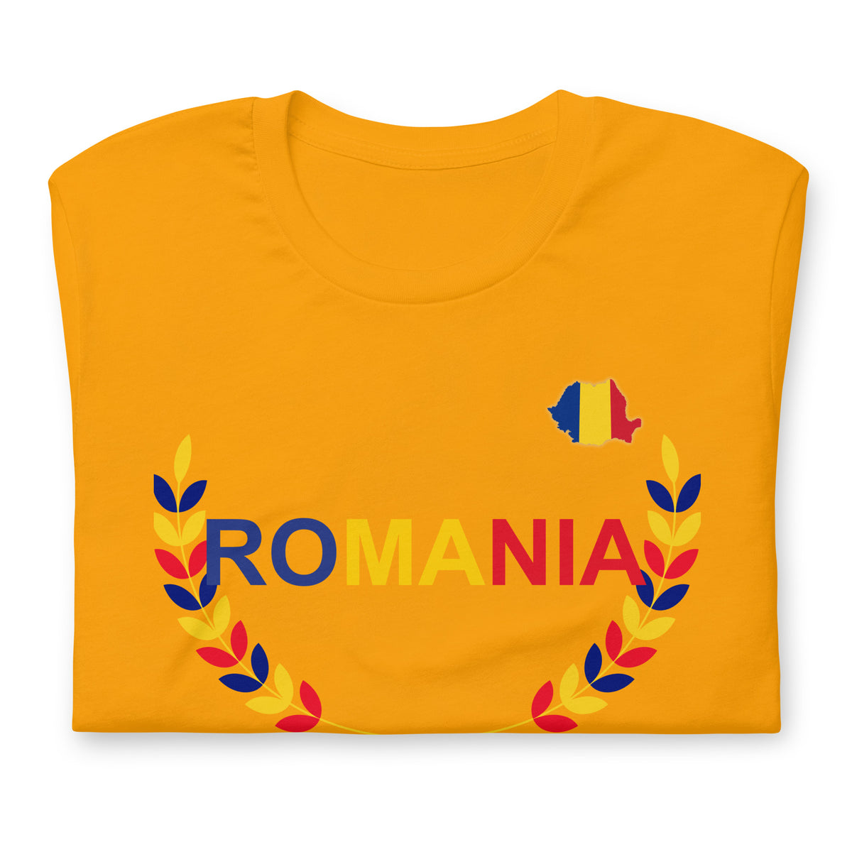 Romania Flag Laurel Crest Graphic Tee & Hoodie | Eastern European Travel Fit by Passport Outfitters