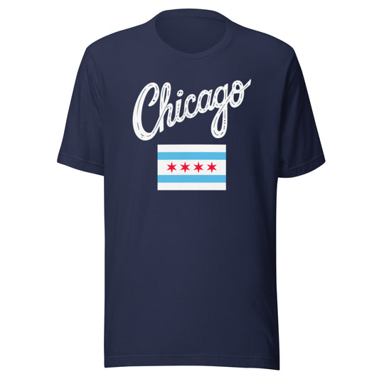 Chicago City Flag T-Shirt with Windy City Classic Style by Passport Outfitters