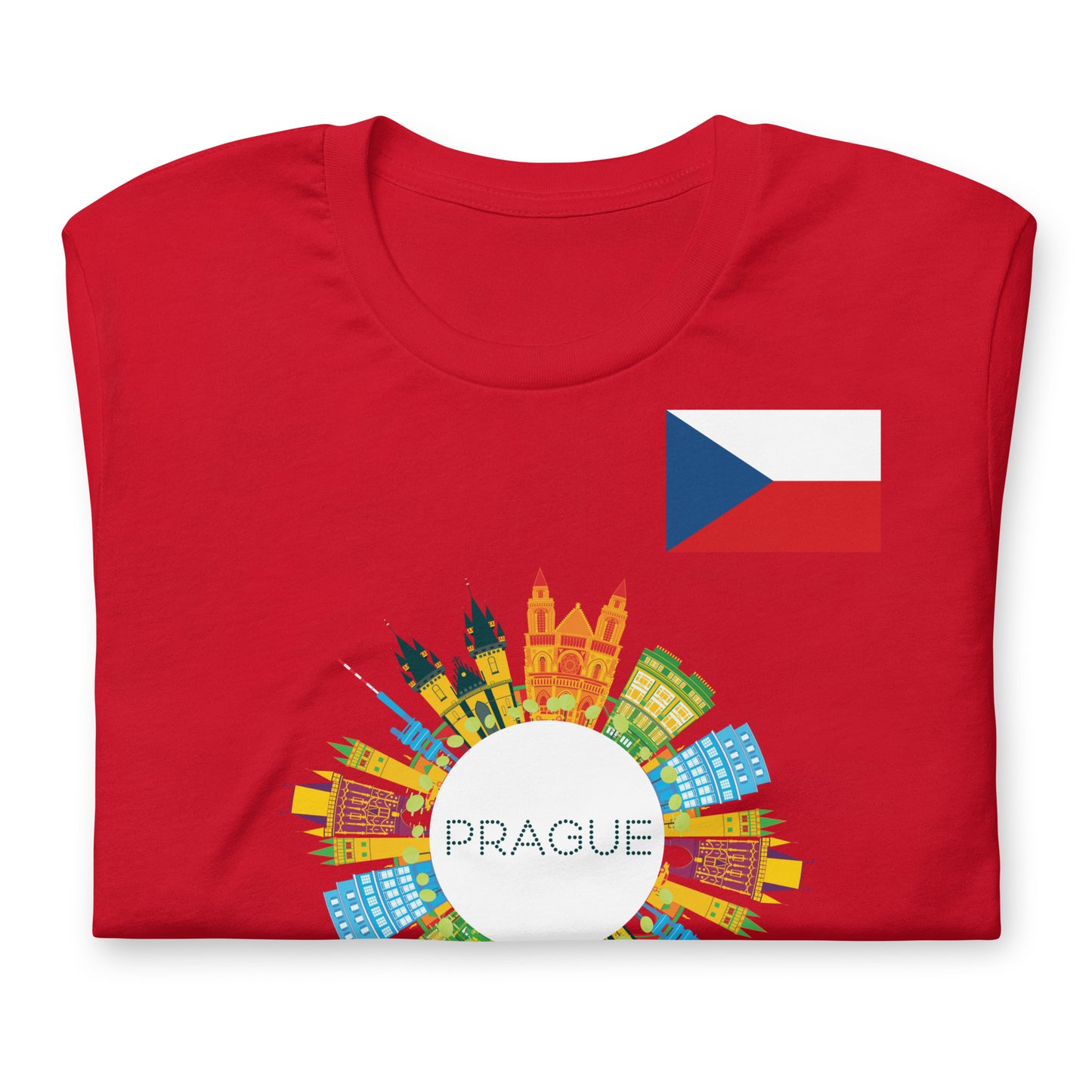 Prague Czech Republic Skyline Graphic T-Shirt | Travel Apparel by Passport Outfitters
