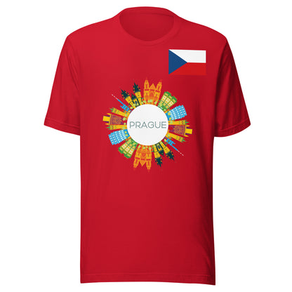 Prague Czech Republic Skyline Graphic T-Shirt | Travel Apparel by Passport Outfitters