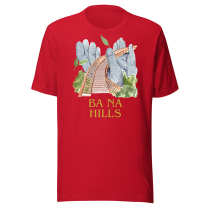 Vietnam Golden Bridge Ba Na Hills Watercolor Graphic T-Shirt | Da Nang Travel Apparel by Passport Outfitters