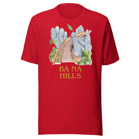 Vietnam Golden Bridge Ba Na Hills Watercolor Graphic T-Shirt | Da Nang Travel Apparel by Passport Outfitters