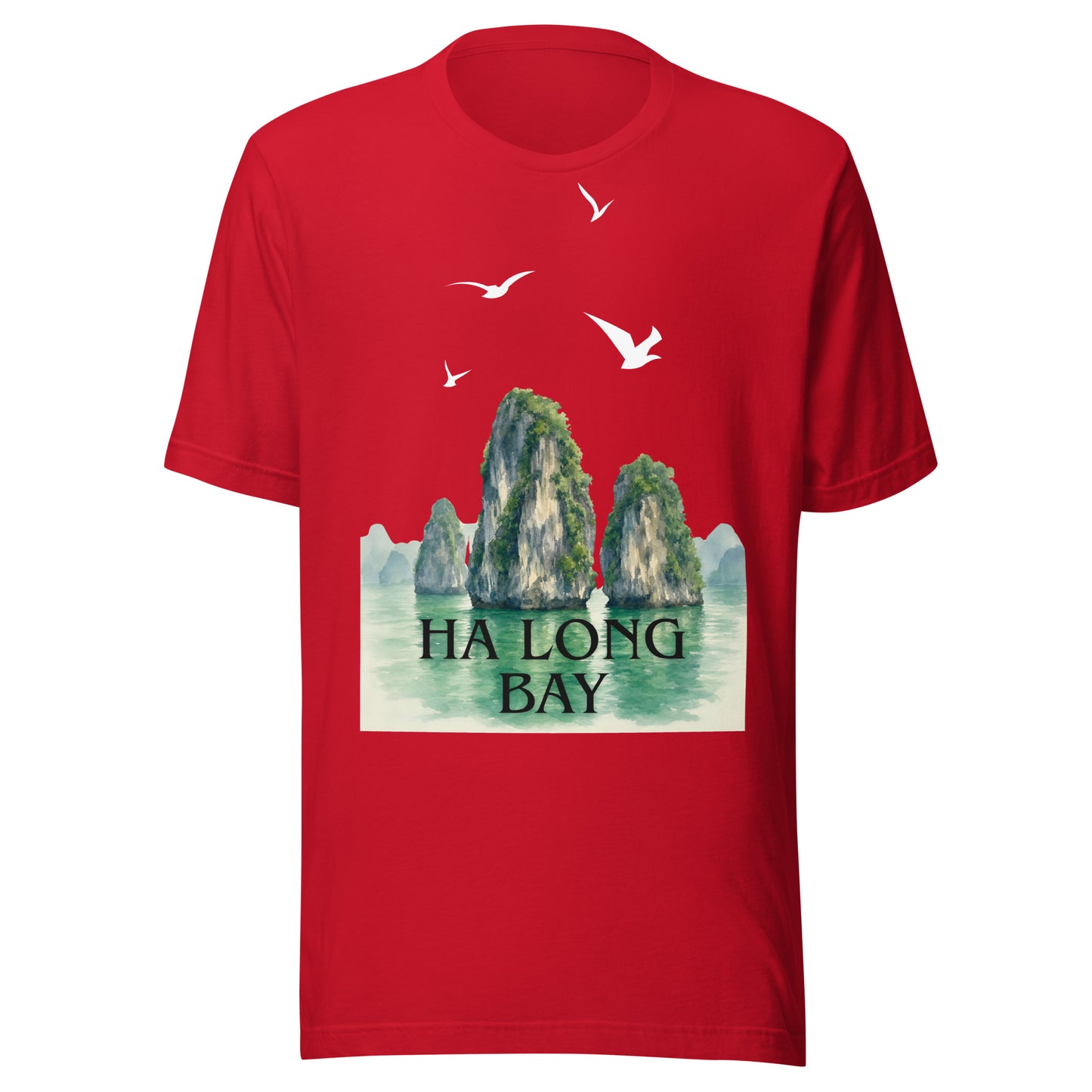 Ha Long Bay Vietnam Watercolor Limestone Karsts T-Shirt | Travel Apparel by Passport Outfitters