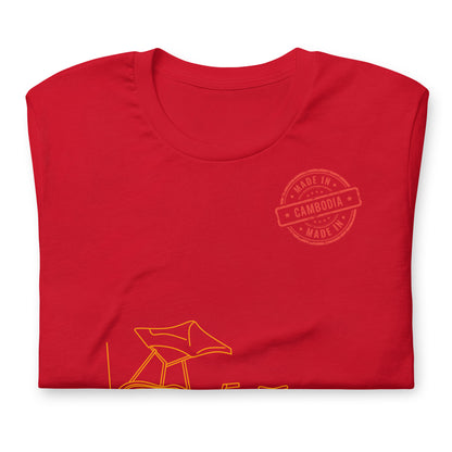 Cambodia Cyclo Rickshaw Vintage Line Art T-Shirt | ASEAN Travel Series by Passport Outfitters