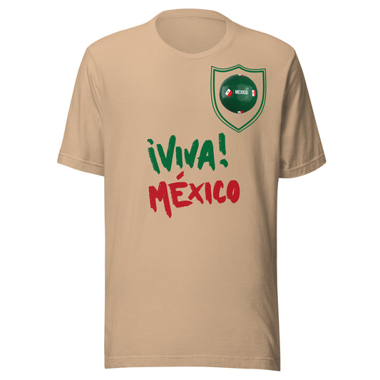 Viva Mexico Soccer Fan T-Shirt – Obras de Arte Tricolor Unisex Tee by Passport Outfitters
