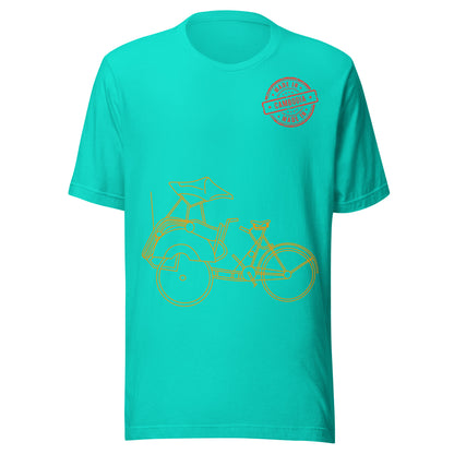 Cambodia Cyclo Rickshaw Vintage Line Art T-Shirt | ASEAN Travel Series by Passport Outfitters
