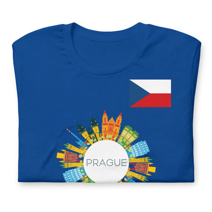 Prague Czech Republic Skyline Graphic T-Shirt | Travel Apparel by Passport Outfitters
