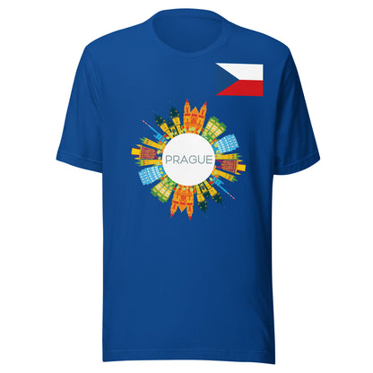 Prague Czech Republic Skyline Graphic T-Shirt | Travel Apparel by Passport Outfitters
