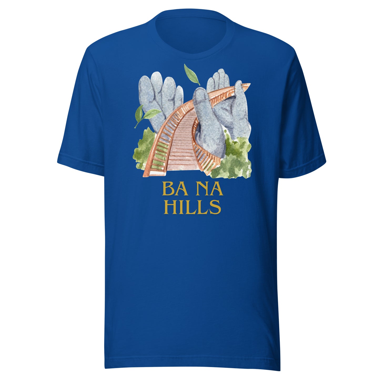 Vietnam Golden Bridge Ba Na Hills Watercolor Graphic T-Shirt | Da Nang Travel Apparel by Passport Outfitters