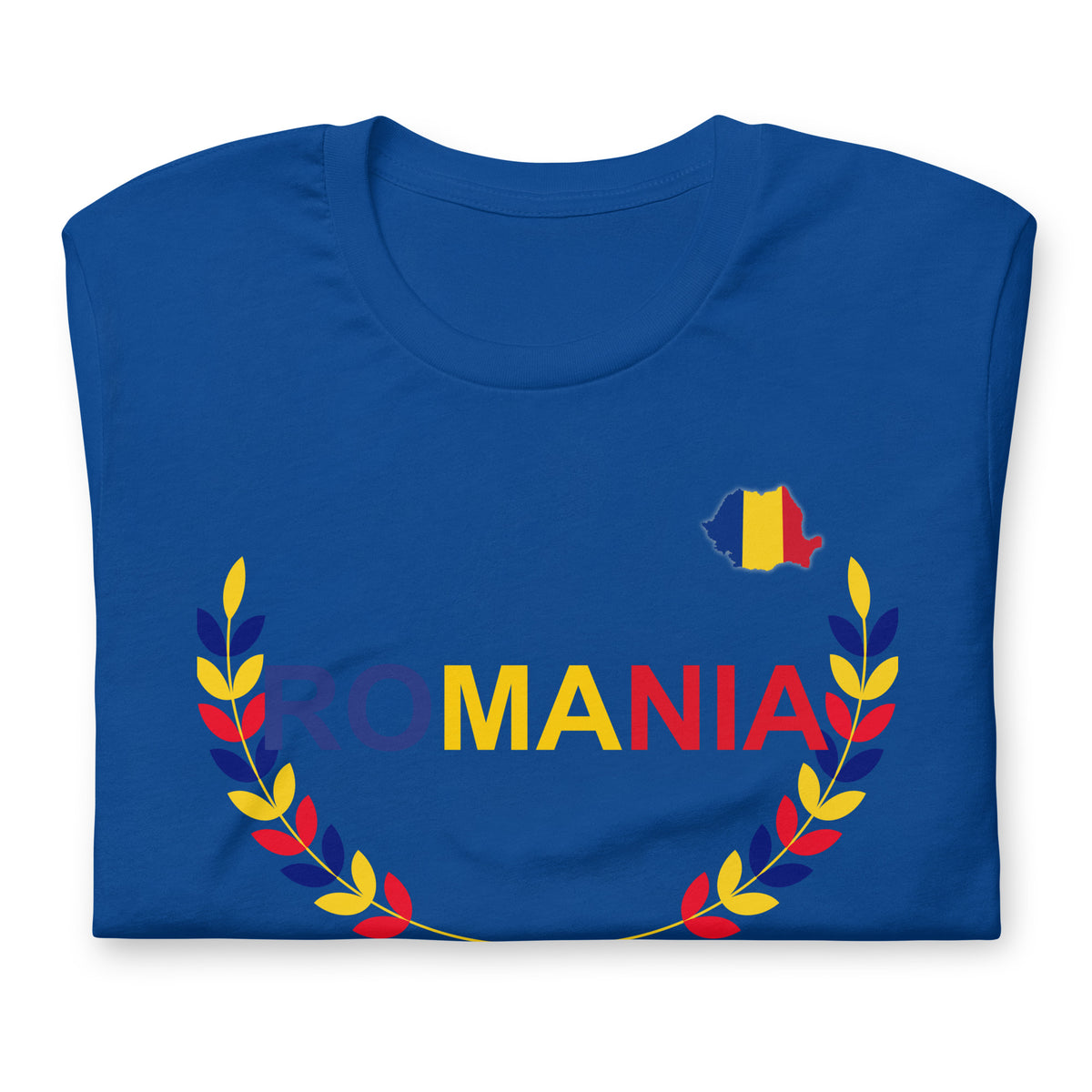 Romania Flag Laurel Crest Graphic Tee & Hoodie | Eastern European Travel Fit by Passport Outfitters
