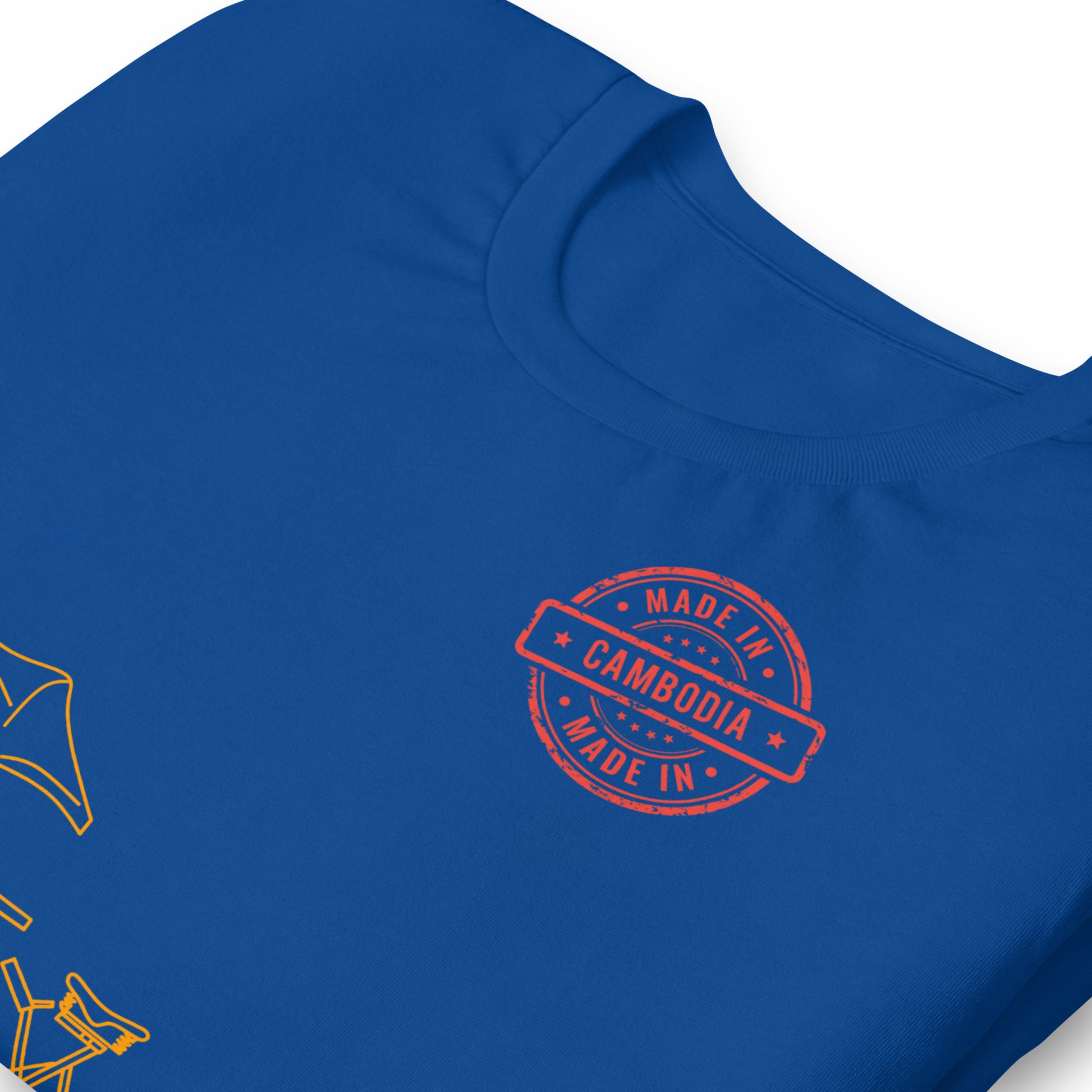 Cambodia Cyclo Rickshaw Vintage Line Art T-Shirt | ASEAN Travel Series by Passport Outfitters