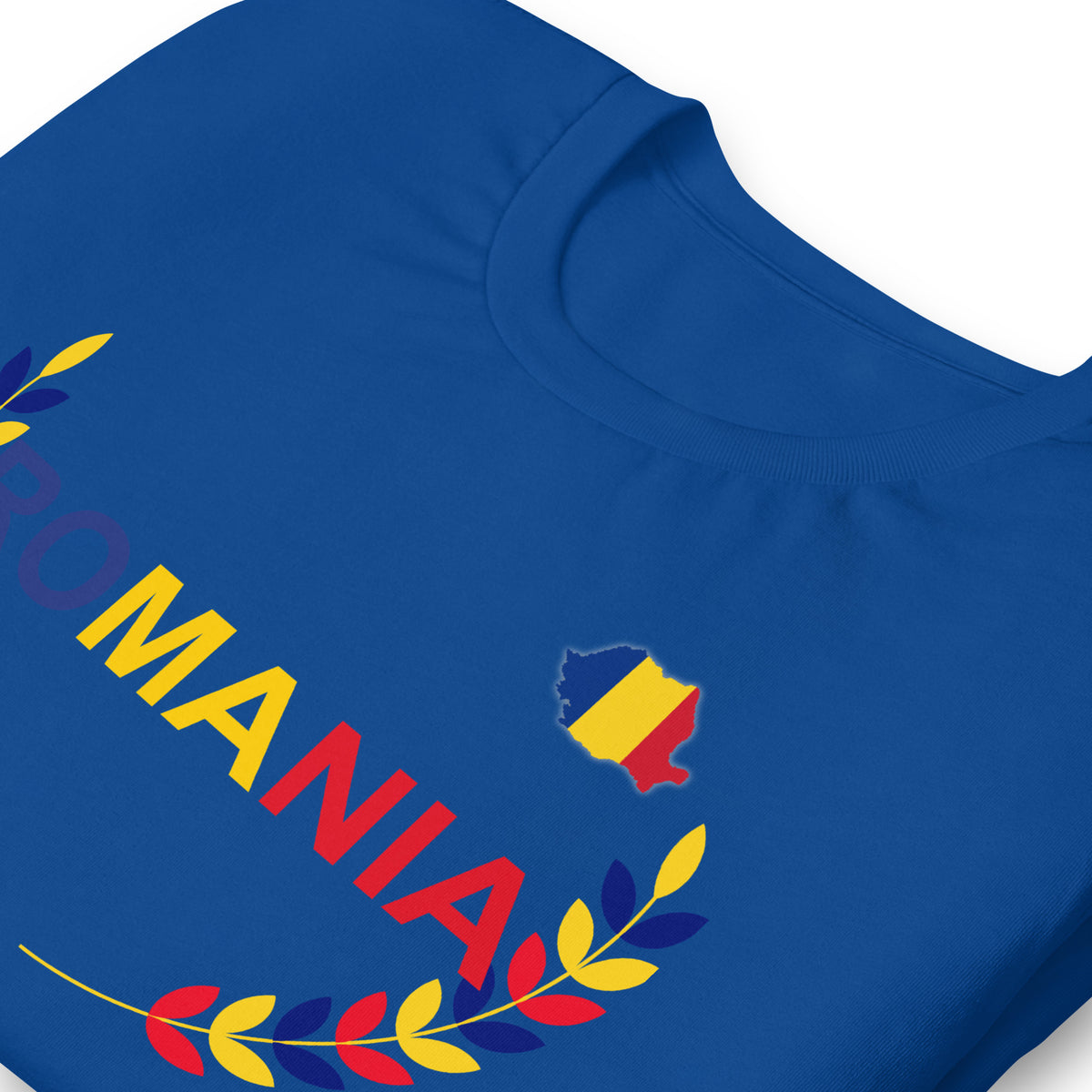 Romania Flag Laurel Crest Graphic Tee & Hoodie | Eastern European Travel Fit by Passport Outfitters