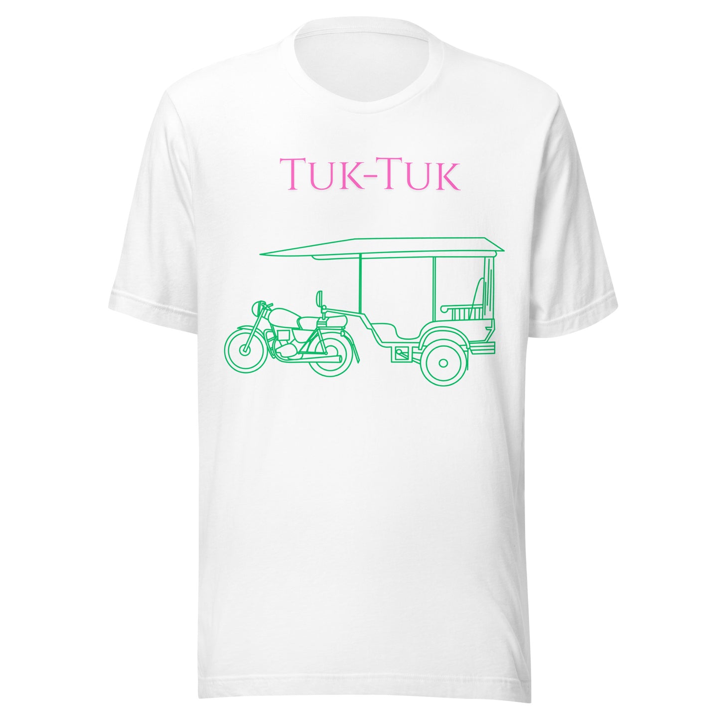 Tuk-Tuk Travel Tee – Pink & Emerald Green Edition by Passport Outfitters