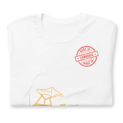 Cambodia Cyclo Rickshaw Vintage Line Art T-Shirt | ASEAN Travel Series by Passport Outfitters