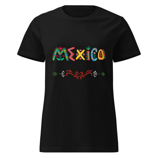 Women's Mexico SoftStyle Tee – Vibrant Multicolor Fiesta Lettering T-Shirt by Passport Outfitters
