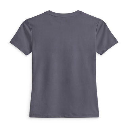 Women's Luxe Fitted Chicago Performance Workout Tee Stretchy Activewear Shirt by Passport Outfitters
