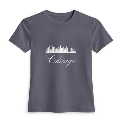Women's Luxe Fitted Chicago Performance Workout Tee Stretchy Activewear Shirt by Passport Outfitters
