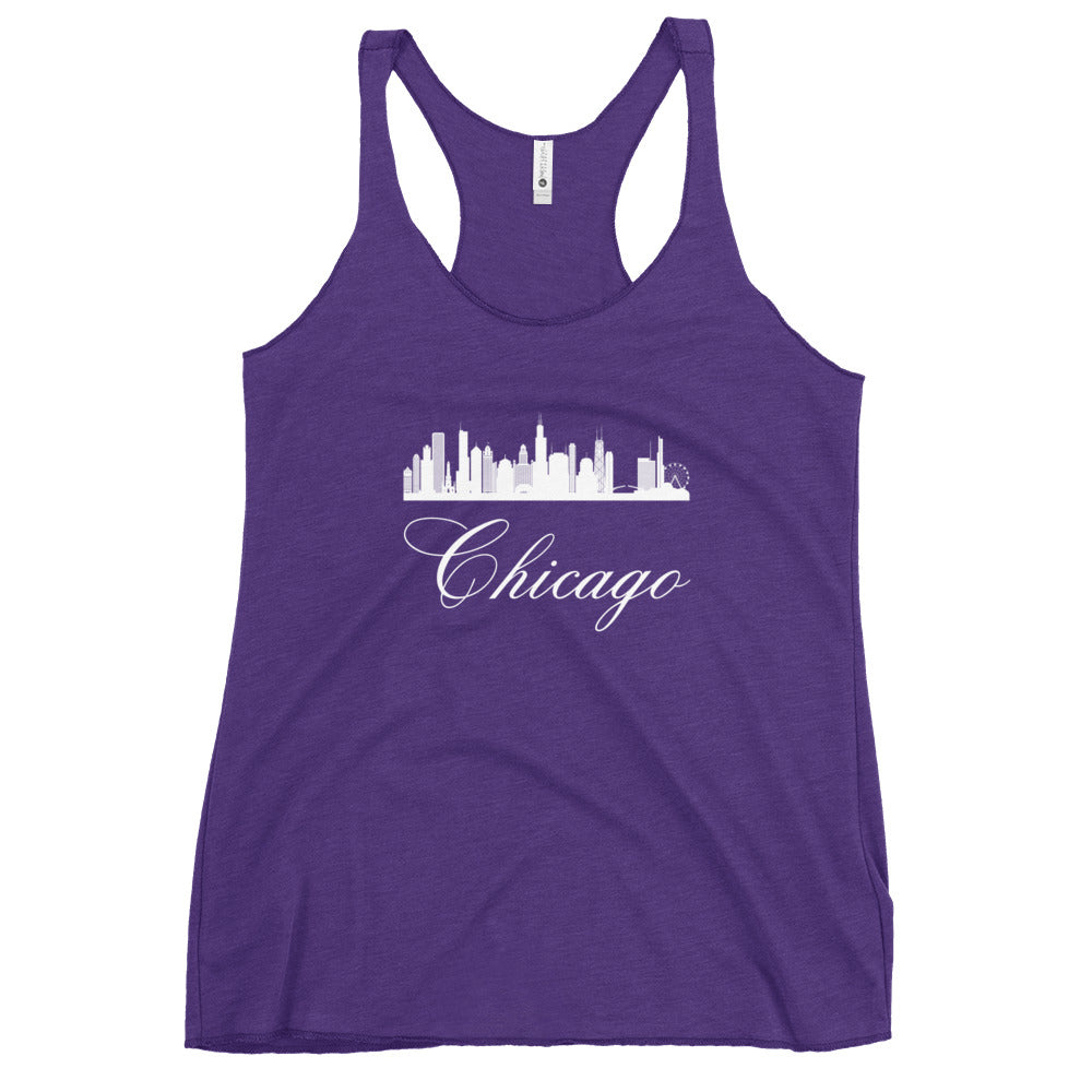 Chicago Women's Racerback Fitness Tank by Passport Outfitters