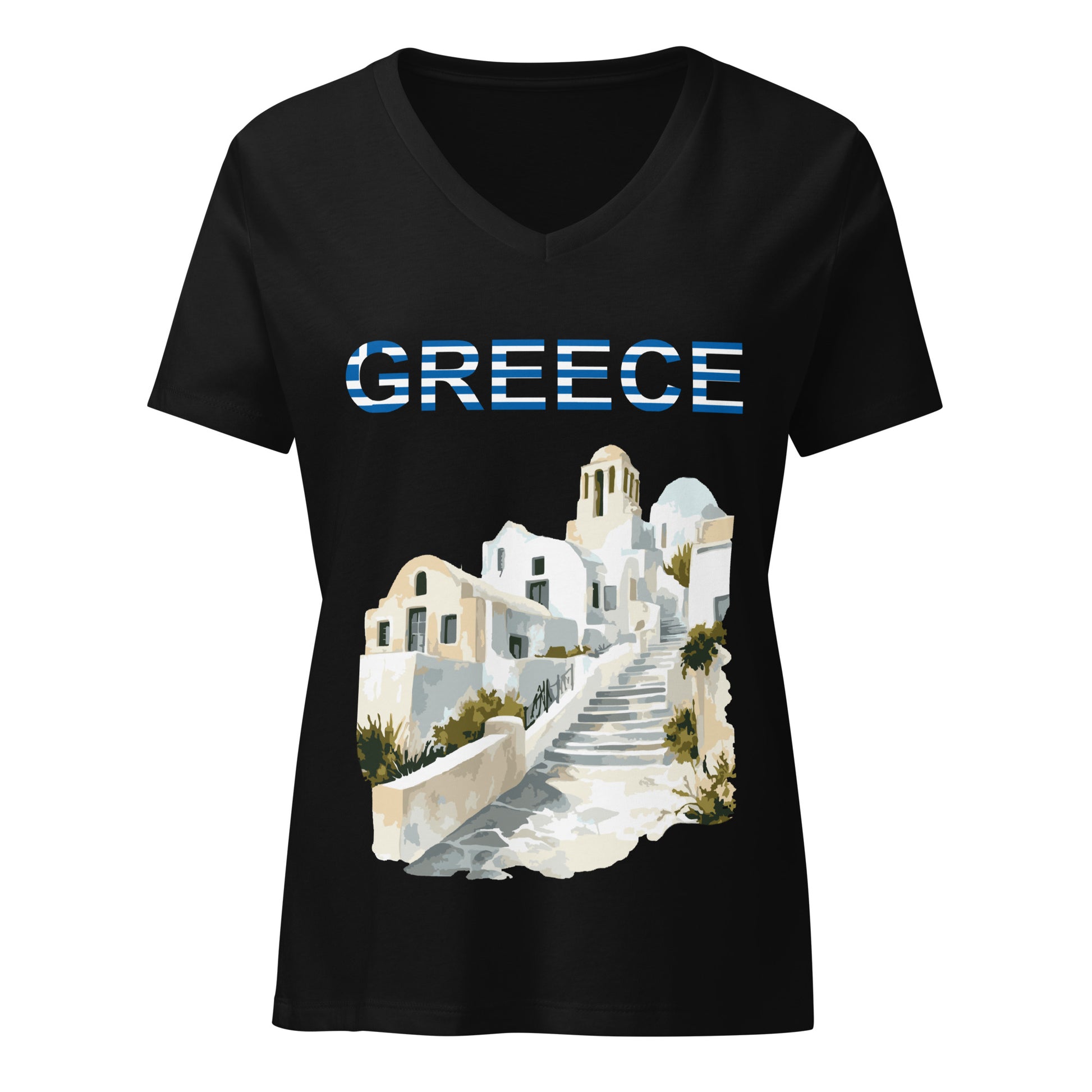 Greece Series Women’s relaxed v-neck t-shirt by Passport Outfitters