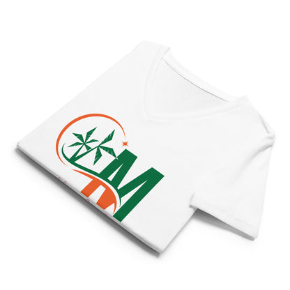Miami City Skyline Women’s relaxed v-neck t-shirt by Passport Outfitters
