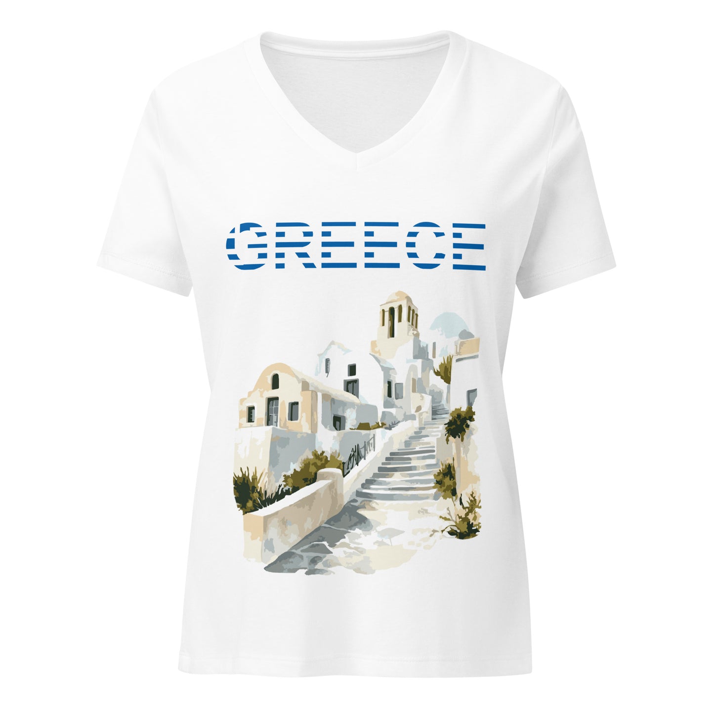 Greece Series Women’s relaxed v-neck t-shirt by Passport Outfitters
