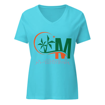 Miami City Skyline Women’s relaxed v-neck t-shirt by Passport Outfitters