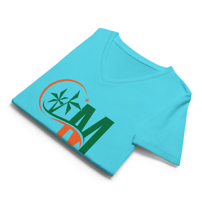 Miami City Skyline Women’s relaxed v-neck t-shirt by Passport Outfitters