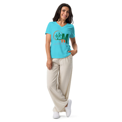 Miami City Skyline Women’s relaxed v-neck t-shirt by Passport Outfitters